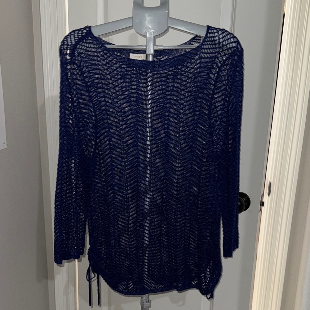 Chico's Deep Blue Knit Top